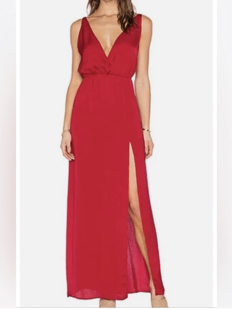 Nwt Blue Life High Tide Maxi Dress Scarlet Medium